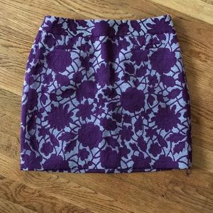 LOFT floral skirt like new sz 2/4 w front pockets